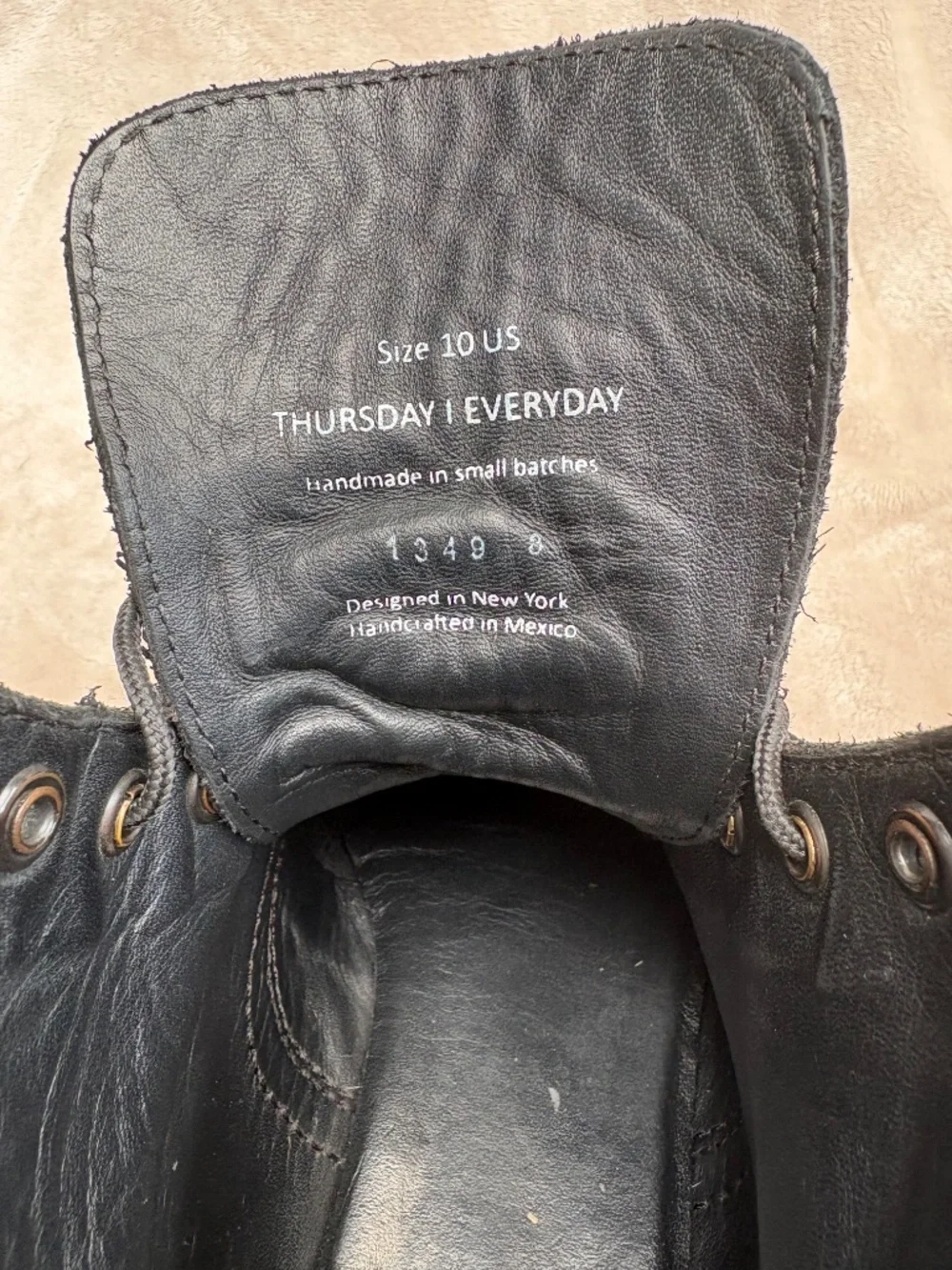 Thursday Boot Company Captain Lace-Up Boots Black Matte Men’s Size 10